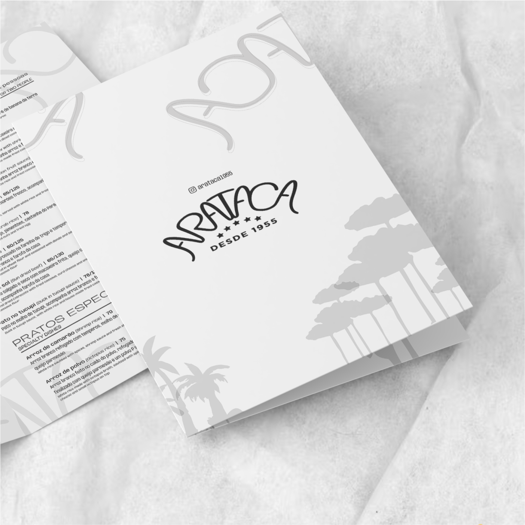 Cardápio restaurante Arataca